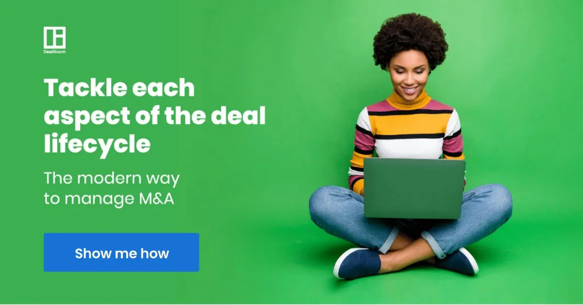 DEalroom for M&A transaction banner